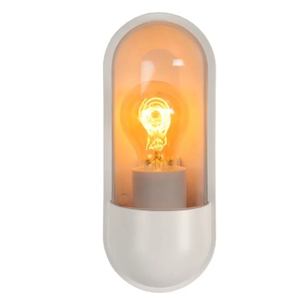 Lucide CAPSULE - Wall light Indoor/Outdoor - 1xE27 - IP54 - White - detail 1